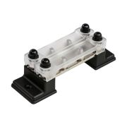 Колодка распределительная электромонтажная с защитной крышкой, 2 планки по 4 контактов