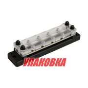 Колодка распределительная электромонтажная с защитной крышкой, 2 планки по 4 контакта (упаковка из 4 шт.)