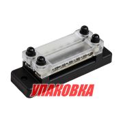 Колодка распределительная электромонтажная с защитной крышкой, 2 планки по 6 контактов (упаковка из 2 шт.)