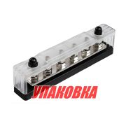 Колодка распределительная электромонтажная с защитной крышкой, 6 контактов (упаковка из 4 шт.)