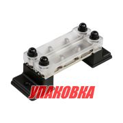 Колодка распределительная электромонтажная с защитной крышкой, 2 планки по 4 контактов (упаковка из 2 шт.)