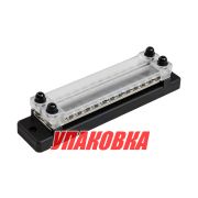 Колодка распределительная электромонтажная с защитной крышкой, 2 планки по 12 контактов (упаковка из 4 шт.)