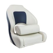 Кресло с болстером Delux Sport Flip Up, обивка белый/синий винил