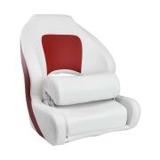 Кресло с болстером Premium Captain's Bucket, обивка винил, цвет белый/красный, Marine Rocket