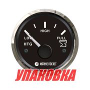 Указатель уровня сточных вод 0-190 Ом (ЕВРО), черный циферблат, нержавеющий ободок, д. 52 мм, Marine Rocket (упаковка из 10 шт.)