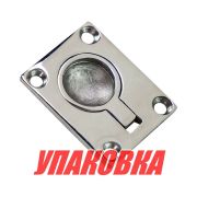 Ручка палубная потайная 48х38 мм, нержавеющая сталь (упаковка из 30 шт.)