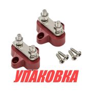 Клемма-штифт двойная, M6, красная/красная (упаковка из 10 шт.)