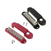 Колодка распределительная электромонтажная, 12 контактов, черная/красная