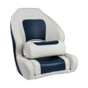 Кресло с болстером Delux Sport Flip Up, обивка винил, цвет белый/синий