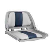 Кресло мягкое складное, обивка винил, цвет серый/синий