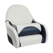 Кресло с болстером Ocean Flip Up, обивка винил, цвет белый/синий