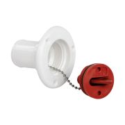 Горловина заливная для топлива, пластиковая, белая, под шланг 38 мм, Marine Rocket