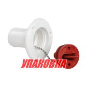 Горловина заливная для топлива, пластиковая, белая, под шланг 38 мм, Marine Rocket (упаковка из 10 шт.)