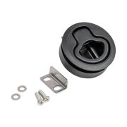 Ручка для люка врезная пластиковая, утапливаемая черная, Marine Rocket