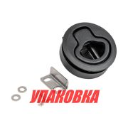 Ручка для люка врезная пластиковая, утапливаемая черная, Marine Rocket (упаковка из 20 шт.)