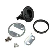 Ручка для люка врезная, утапливаемая, черная, 38мм