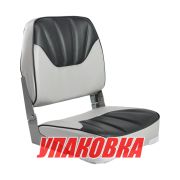 Кресло мягкое складное, обивка винил, цвет серый/угольный, Marine Rocket (упаковка из 2 шт.)