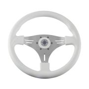 Рулевое колесо MANTA обод белый, спицы серебряные д. 355 мм, уценённое