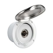 Короб с быстроразъемным штуцером, круглый, хромированный