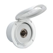 Короб с быстроразъемным штуцером, круглый, белый