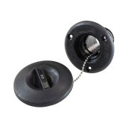 Горловина заливная для бензина, пластиковая, черная, под шланг 38 мм