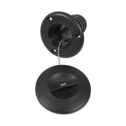 Горловина заливная для бензина, пластиковая, черная, под шланг 50 мм