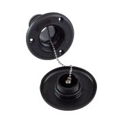 Горловина заливная для топлива, пластиковая, черная, под шланг 38 мм