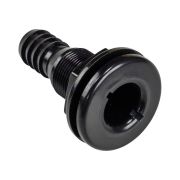 Разъем водосброса пластиковый под шланг 25 мм, черный