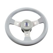 Рулевое колесо DELFINO обод серый,спицы серебряные д. 310 мм