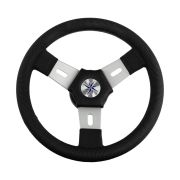 Рулевое колесо ELBA обод черный, спицы серебрянные д.300 мм