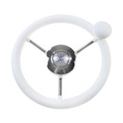 Рулевое колесо LIPARI обод белый, спицы серебряные д. 280 мм со спинером