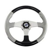 Рулевое колесо EVO MARINE 2 обод черный/серый, спицы серебряные д. 355 мм