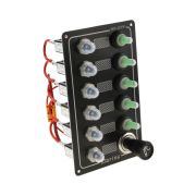 Панель бортового питания 5 переключателей, автоматы, прикуриватель