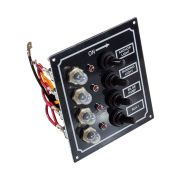 Панель бортового питания 4 переключателя, автоматы