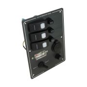 Панель бортового питания 3 переключателя, предохранители, разьём прикуривателя, заряд батарей