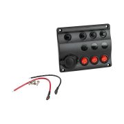 Панель бортового питания 3 переключателя, разъем прикуривателя, индикация, автоматы