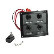 Панель бортового питания 4 переключателя, предохранители, индикация