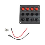 Панель бортового питания 4 переключателя, индикация, автоматы