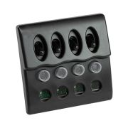 Панель бортового питания 4 переключателя, индикация, автоматы