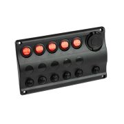 Панель бортового питания 5 переключателей, USB зарядка, индикация, автоматы