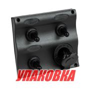 Панель бортового питания 3 переключателя, разъем прикуривателя (упаковка из 24 шт.)