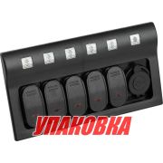 Панель бортового питания 5 переключателей, USB зарядка, индикация, автоматы (упаковка из 2 шт.)
