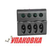 Панель бортового питания 4 переключателя, индикация, предохранители (упаковка из 24 шт.)