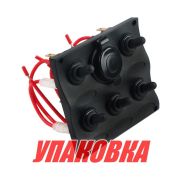 Панель бортового питания 5 переключателей, разъем прикуриватель (упаковка из 8 шт.)
